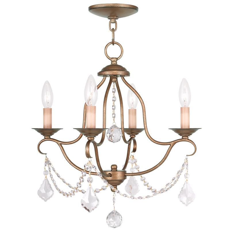 Chesterfield 18 Inch 4 Light Mini Chandelier by Livex Lighting